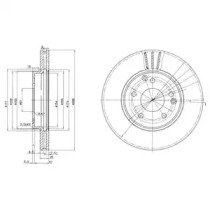 DELPHI DB диск гальмівний передн. W210 95-