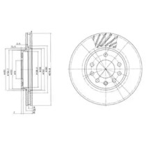 DELPHI OPEL диск гальмівний передн.вент. Astra G/H,Meriva