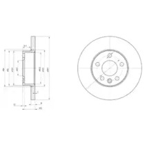 DELPHI VW диск гальмівний передній T4 96-