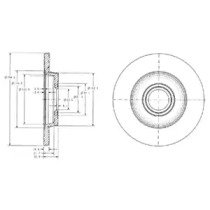 DELPHI VW диск гальмівний задній T4 1/96-