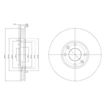 DELPHI CITROEN гальмівний диск передній С4, Berlingo,C5, PEUGEOT 207,307,308