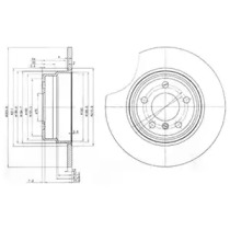 DELPHI BMW диск гальмівний задн.X5 E53 (324*12)