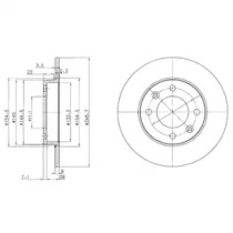 DELPHI CITROEN гальмівний диск задній Berlingo,C2,C3,C4