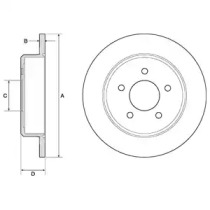 DELPHI CHRYSLER гальмівний диск задн.Voyager III,Dodge Caravan 95-