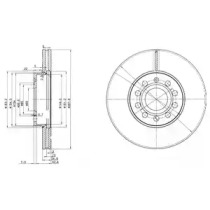 DELPHI VW диск гальм передн.Audi A3 03-,Golf III,IV,V,Caddy III,IV 1.0/2.0TDI, Jetta 1.6,Touran  05-,Skoda Octavia II,III