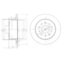 DELPHI FIAT диск гальмівний задній Ducato,Jumper 02-