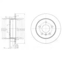 DELPHI DB диск гальмівний задн.A-class W169,B-class W 245