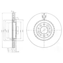 DELPHI гальмівний диск передн. Jeep Cherokee 13-