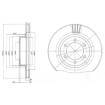 Диск гальмівний TOYOTA Land cruiser \F D=338mm \03>>