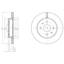 DELPHI диск гальм. передн. SUBARU JUSTY 07-