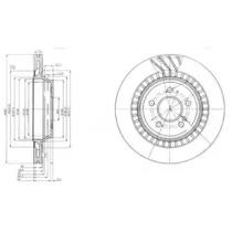 DELPHI DB диск гальмівний задній 320*24 W221