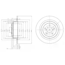 DELPHI SUBARU диск гальмівний задн.Legacy III,IV 98-,Outback 00-