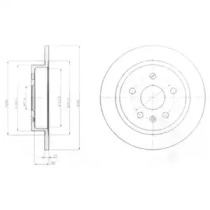 DELPHI OPEL диск гальмівний задн.&quot;16&quot; Insignia 08-