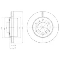 DELPHI MITSUBISHI диск гальм передн. L200 05-