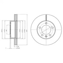 DELPHI RENAULT диск гальмівний передн.Master 2.3dTi 10-,Nissan NV400 11-