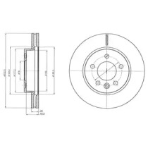 DELPHI VW диск гальм. передн. Amarok 10-