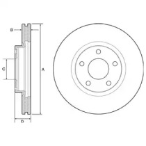 DELPHI MAZDA гальмівний диск передн.Mazda 6 12-,CX-5 11-