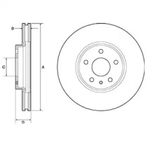 DELPHI FORD гальмівний диск MONDEO V 14-