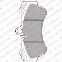 DELPHI VW гальмівні колодки передні Touareg 2.5-5.0 02- (17&quot;) BREMBO