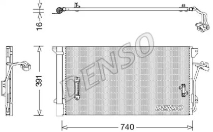 Конденсатор кондицiонера Denso AUDI/PORSCHE/VW A6/Cayenne/Touareg \2,5-6,0 \98-15