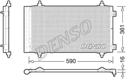 Конденсатор кондицiонера Denso CITROEN/FIAT/PEUGEOT Jumpy/Scudo/Expert \1,6-2,0 \06>>