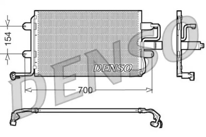 Конденсатор кондицiонера Denso AUDI/SEAT/SUBARU/VW A3/Leon/Legacy/Bora \1,2-3,6 \94>>