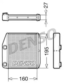 Радіатор обігрівача Denso FIAT/OPEL Grande Punto/Corsa \1,0-1,9 \05>>