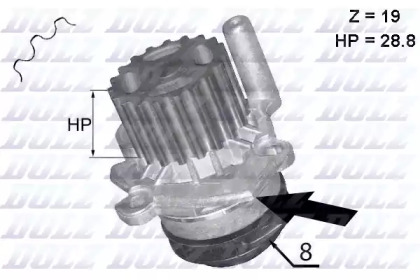 Помпа Dolz AUDI/SEAT/SKODA/VW A4/Ibiza SC/Octavia/Transporter \1,2-2,0 \03>>