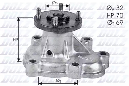 DOLZ OPEL помпа води Combo 1.7D,TD 93-