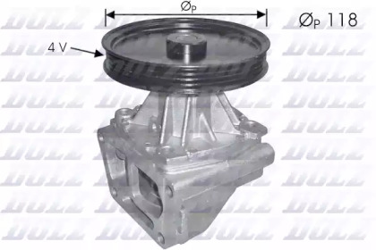 DOLZ FIAT помпа води з корпусом Fiorino,Tipo,Tempra 1.4/1.6 89-