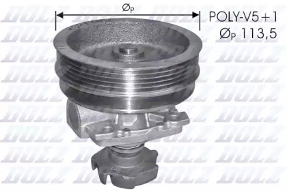 Помпа Dolz FIAT/LANCIA Ritmo/Dedra \1,1-1,6 \77-99