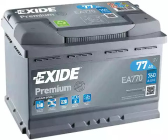 Акумулятор Exide Premium (278×175×190), 77Ач, 760А, R+