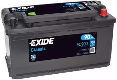 Акумулятор 90Ah-12v Exide CLASSIC (353х175х190), R, EN720