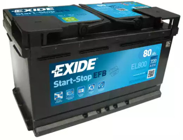 Акумулятор 80Ah-12v Exide EFB (315х175х190), R, EN800