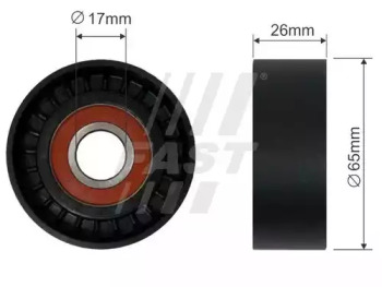 Ролик ременя генератора натяжний Fiat Linea (07-)/Opel Astra J,H,Corsa C,D/CIitroen Berlingo (08-),C3 (03-,09-),C4,C5 (FT44539) Fast