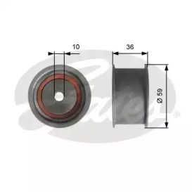 T41227 (7786-21465)  Обвідний ролик ременя ГРМ GATES POWERGRIP IDLER