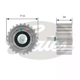 T42183 (7786-21527)  Обвідний ролик ременя ГРМ GATES POWERGRIP IDLER