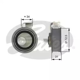 T43017 (7784-21017)  Натяжний ролик ременя ГРМ GATES POWERGRIP TENSIONER