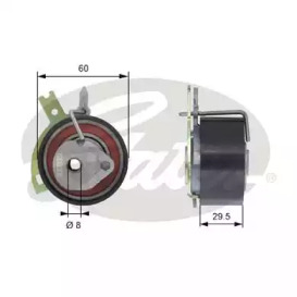 T43186 (7784-21153)  Натяжний ролик ременя ГРМ GATES POWERGRIP TENSIONER