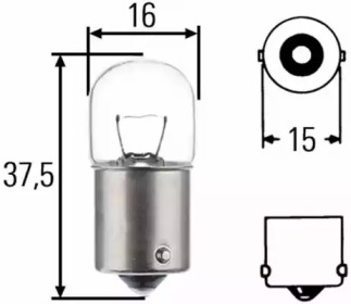 лампа розжарювання R5W 12V 5W BA15s