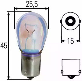 HELLA P21W 12V21W Автолампа