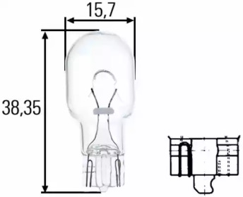 HELLA W16W 12V 16W Автолампа