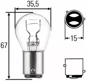 HELLA P21/4W 12V21/4W автолампа