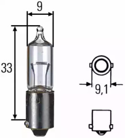 HELLA H10W 12V 10 Вт  BA9s Автолампа BMW 1 E87,5 E39,5 E60,6,7 E65,X3 E83,X5 E70