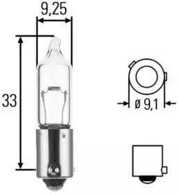 HELLA H21W, BAY9s, 12V Автолампа (LONG LIFE UP TO 3x) LONGER LIFETIME