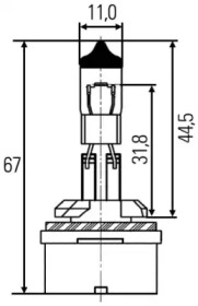 лампа розжарювання STANDARD H27W/1 12V 27W PG13