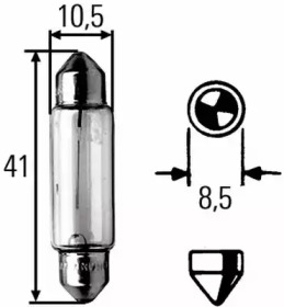 Лампа (10w) 12v sv8.5