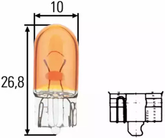 HELLA WY5W жовта 12V5W автолампа безцокольна