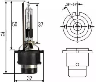 HELLA D2R 85V 35W Газорозрядна лампа XENON STANDARD