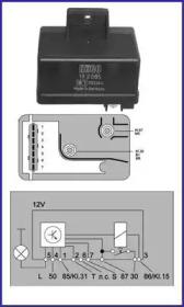 HUCO CITROEN Реле свечей накала Jumper,Jumpy,Berlingo,Peugeot 1.9/2.5D/TD 94-